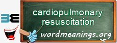 WordMeaning blackboard for cardiopulmonary resuscitation